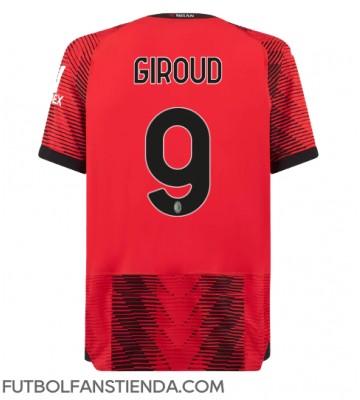 AC Milan Olivier Giroud #9 Primera Equipación 2023-24 Manga Corta